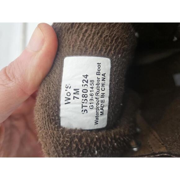 Sperry Syren Gulf Zip Brown Faux Leather Winter Duck Boots STS80524 Womens SZ 7M - Picture 4 of 7